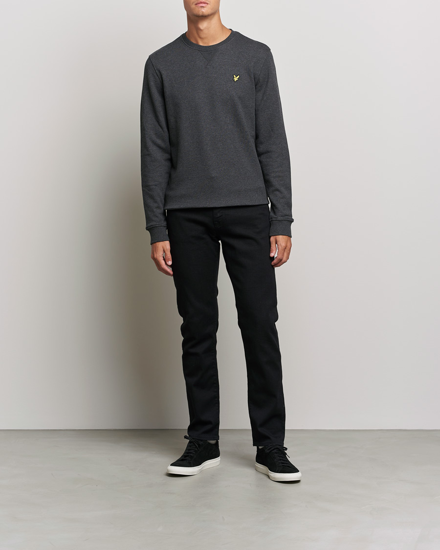 Homme | Pulls Et Tricots | Lyle & Scott | Organic Cotton Crew Neck Charcoal Marl