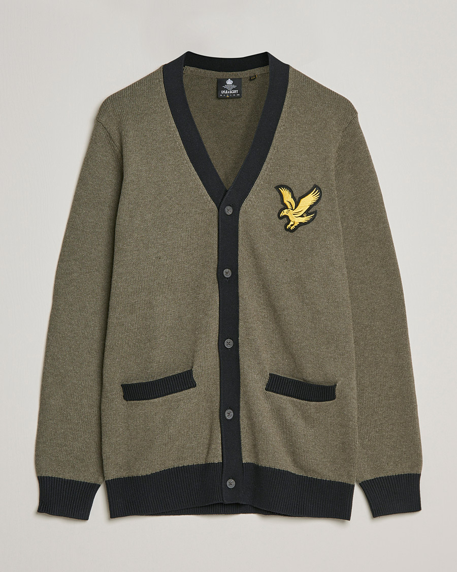 Homme | Pulls Et Tricots | Lyle & Scott | Block Marl Cardigan Olive Marl