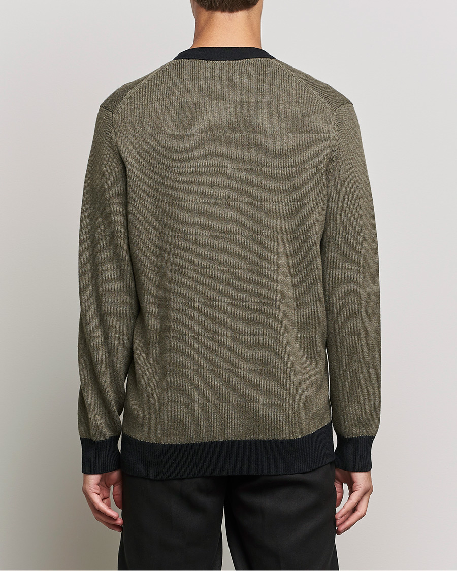 Homme | Pulls Et Tricots | Lyle & Scott | Block Marl Cardigan Olive Marl