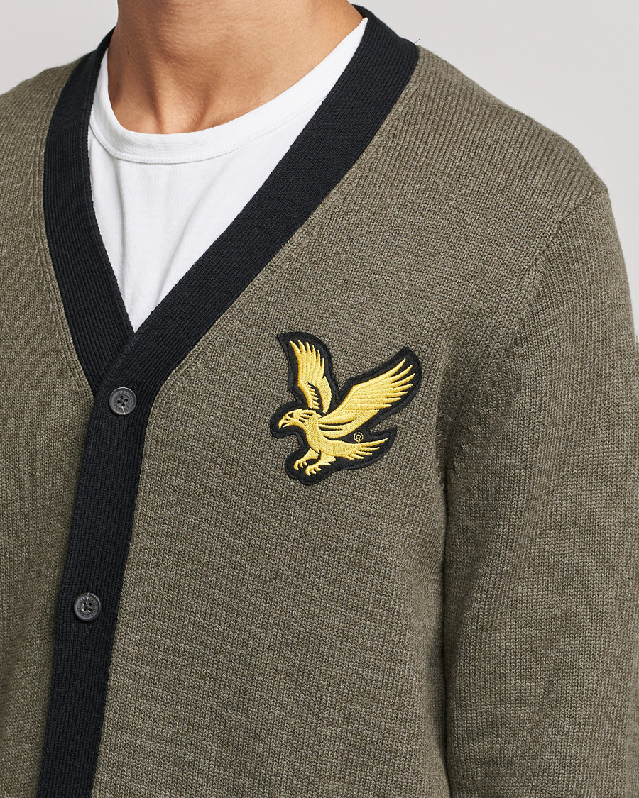 Homme | Pulls Et Tricots | Lyle & Scott | Block Marl Cardigan Olive Marl
