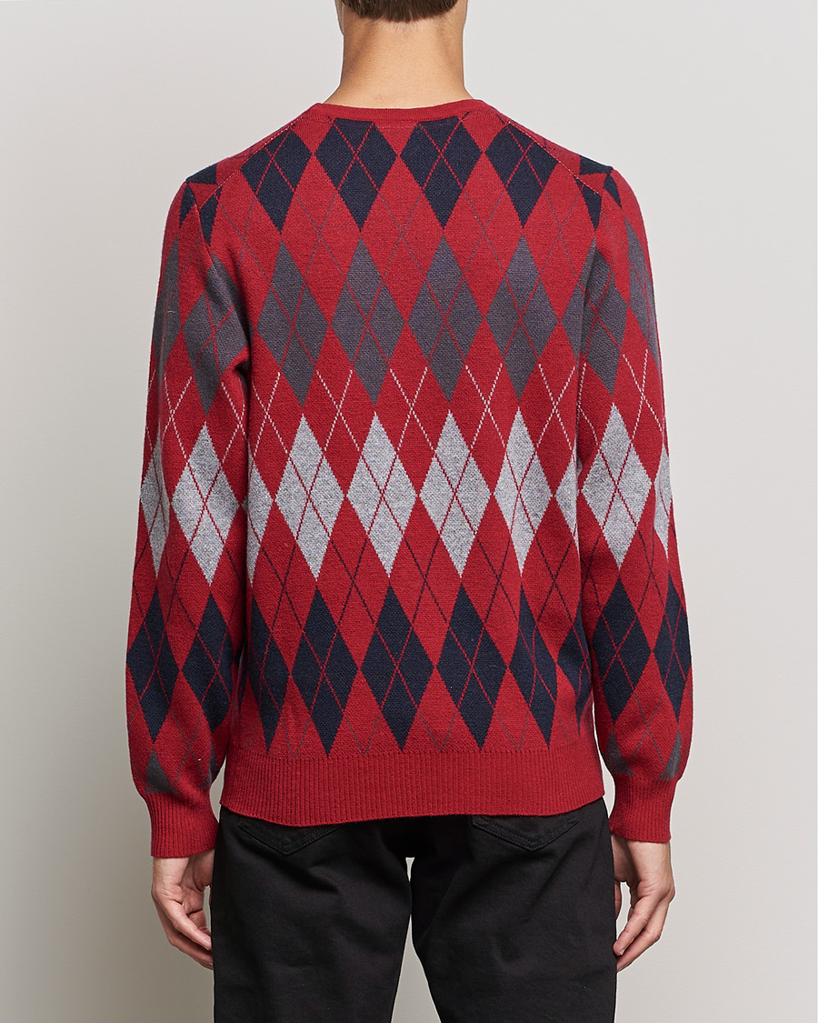 Homme | Pulls Et Tricots | Lyle & Scott | British Argyle Crew Neck Tunnel Red