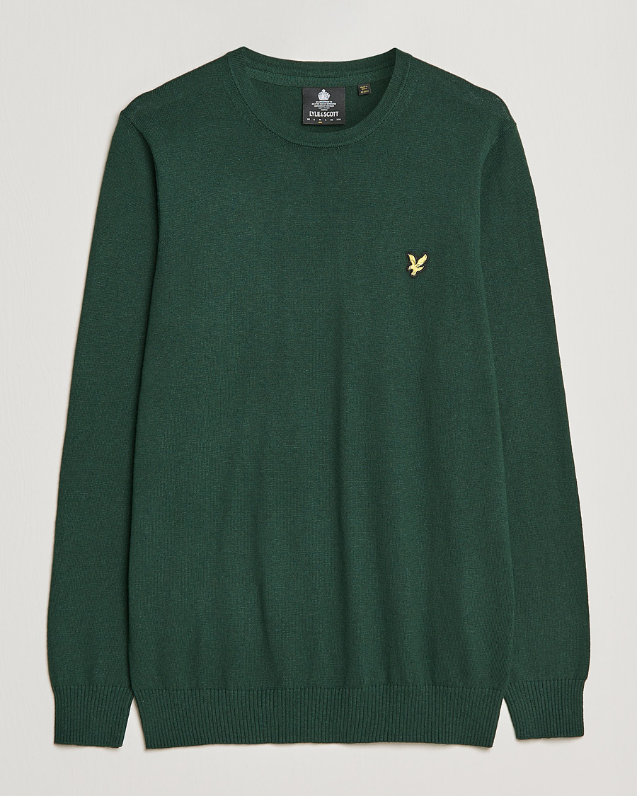 Homme | Pulls Et Tricots | Lyle & Scott | Crew Neck Cotton/Merino Jumper Dark Green