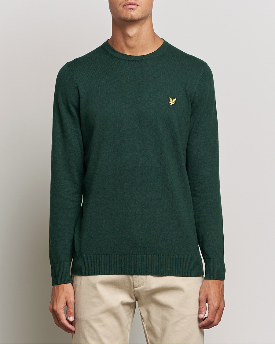 Homme | Pulls Et Tricots | Lyle & Scott | Crew Neck Cotton/Merino Jumper Dark Green