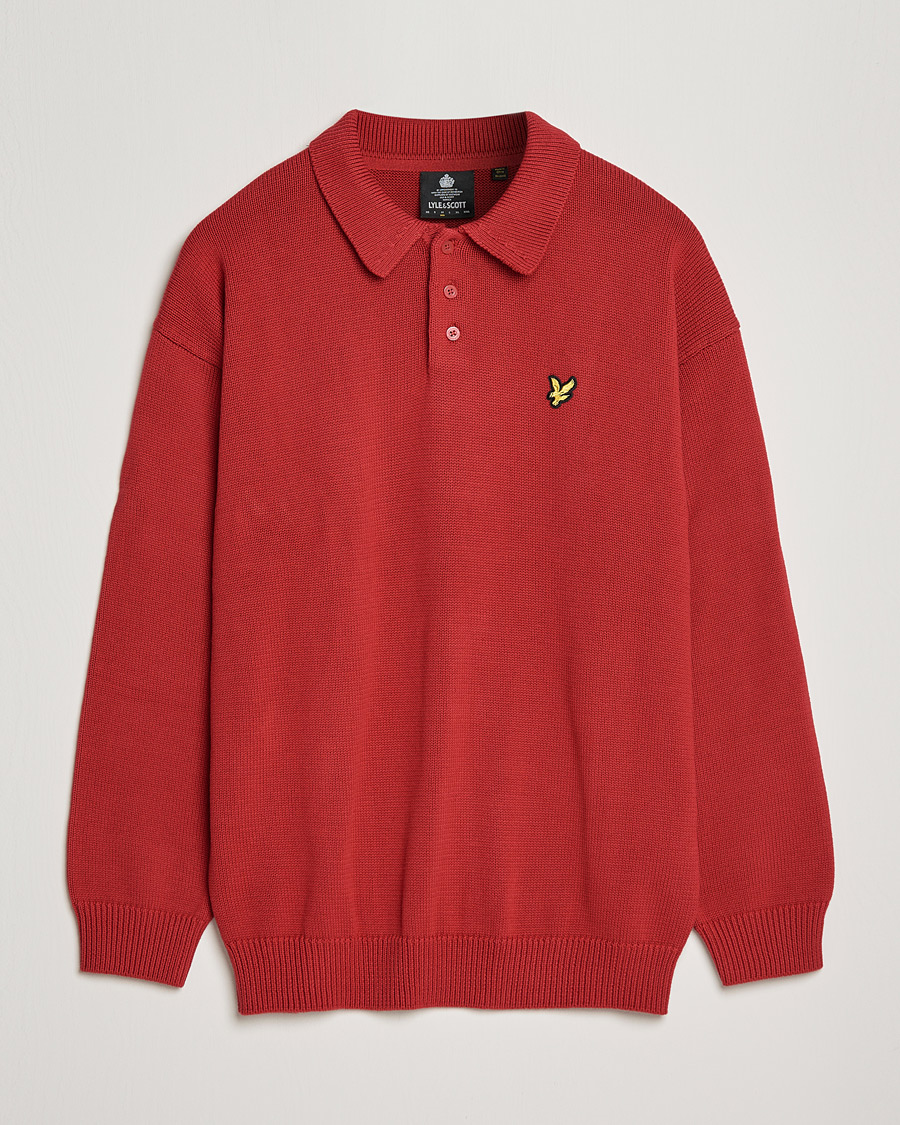 Homme | Pulls Et Tricots | Lyle & Scott | Blousson Knitted Polo Tunnel Red