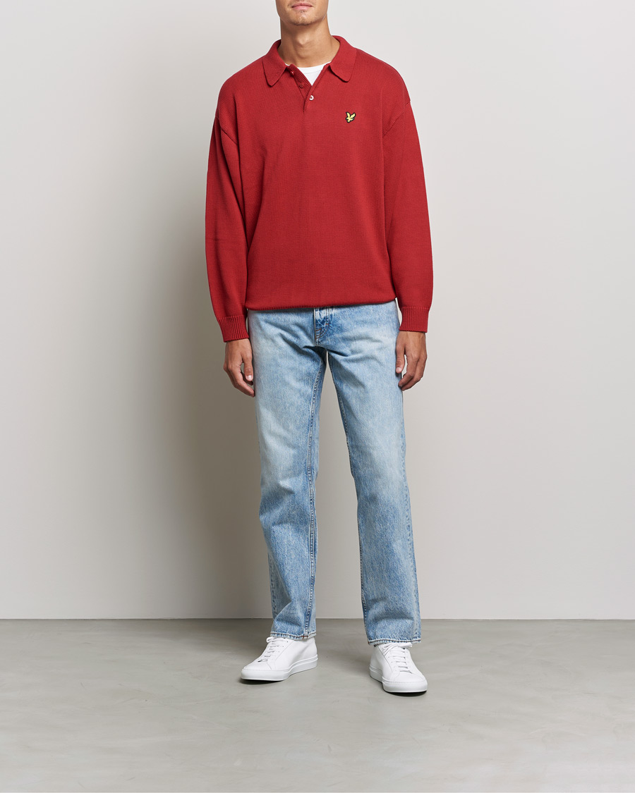 Homme | Pulls Et Tricots | Lyle & Scott | Blousson Knitted Polo Tunnel Red