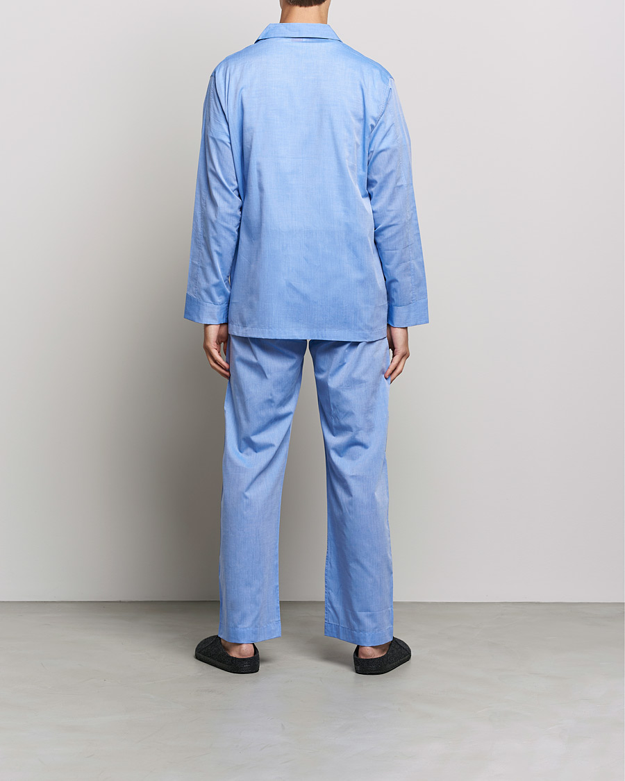 Homme | Pyjamas | Derek Rose | Cotton Pyjama Set Blue