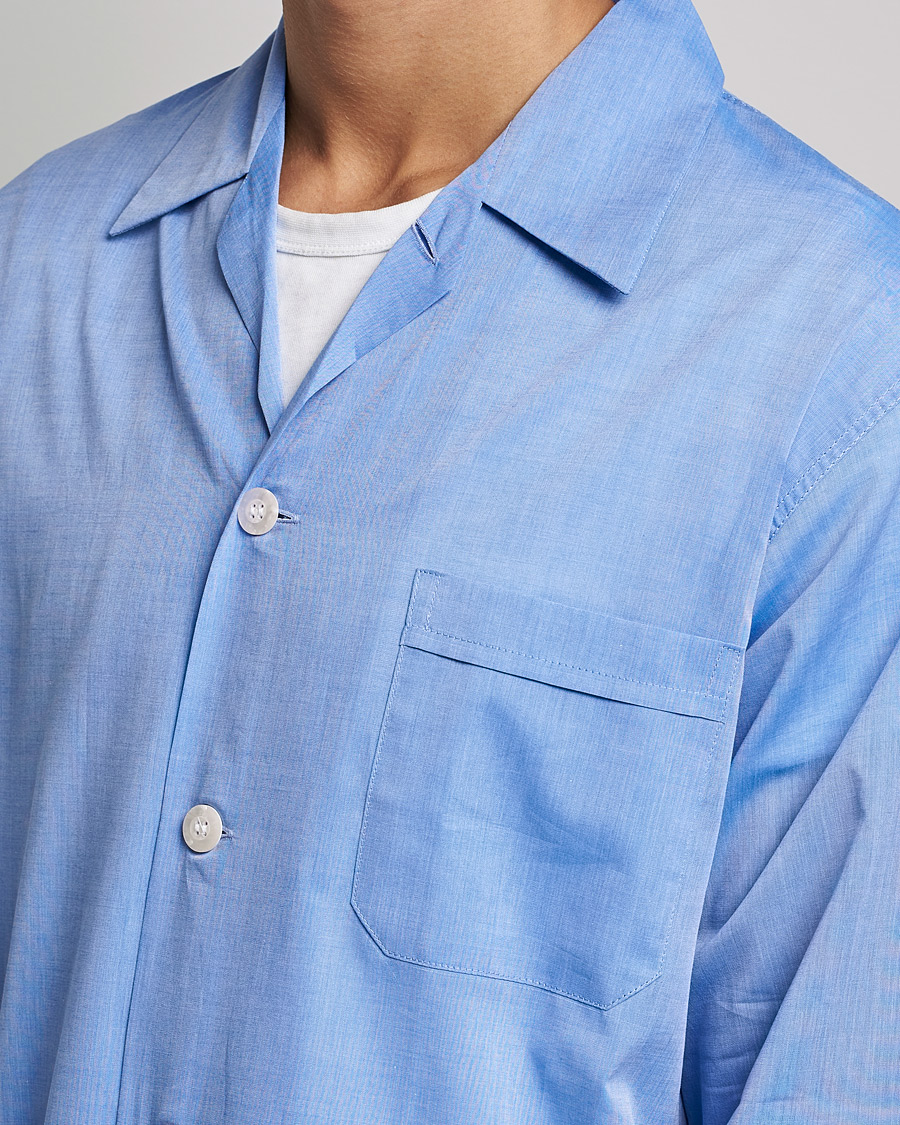 Homme | Derek Rose Cotton Pyjama Set Blue | Derek Rose | Cotton Pyjama Set Blue