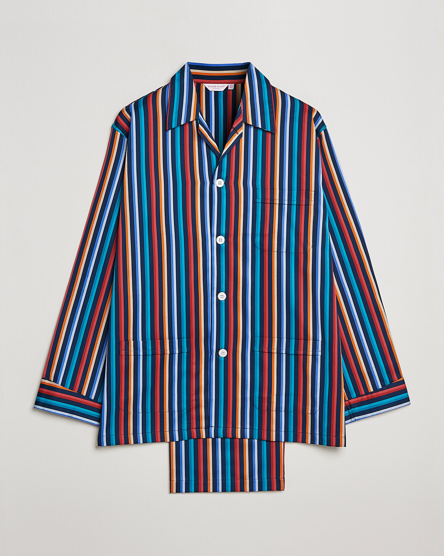 Homme | Peignoirs Et Pyjamas | Derek Rose | Striped Cotton Pyjama Set Multi