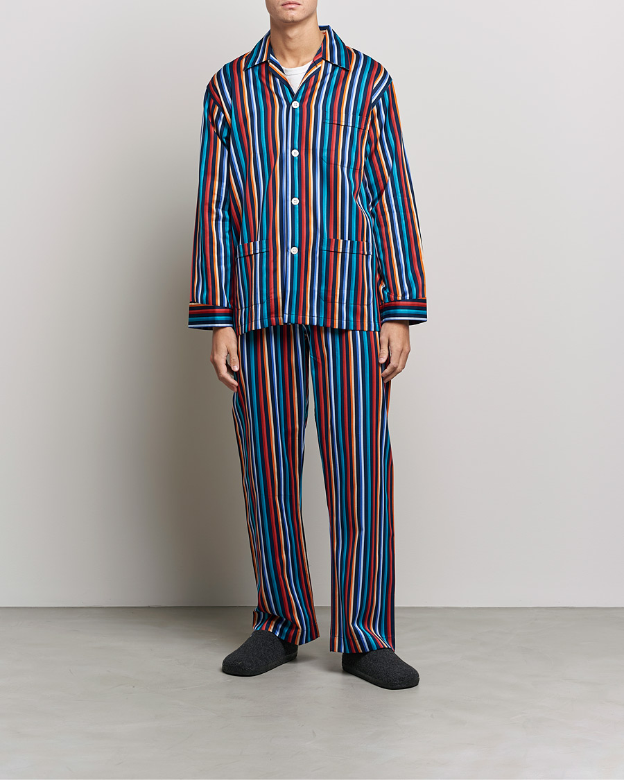 Homme | Peignoirs Et Pyjamas | Derek Rose | Striped Cotton Pyjama Set Multi