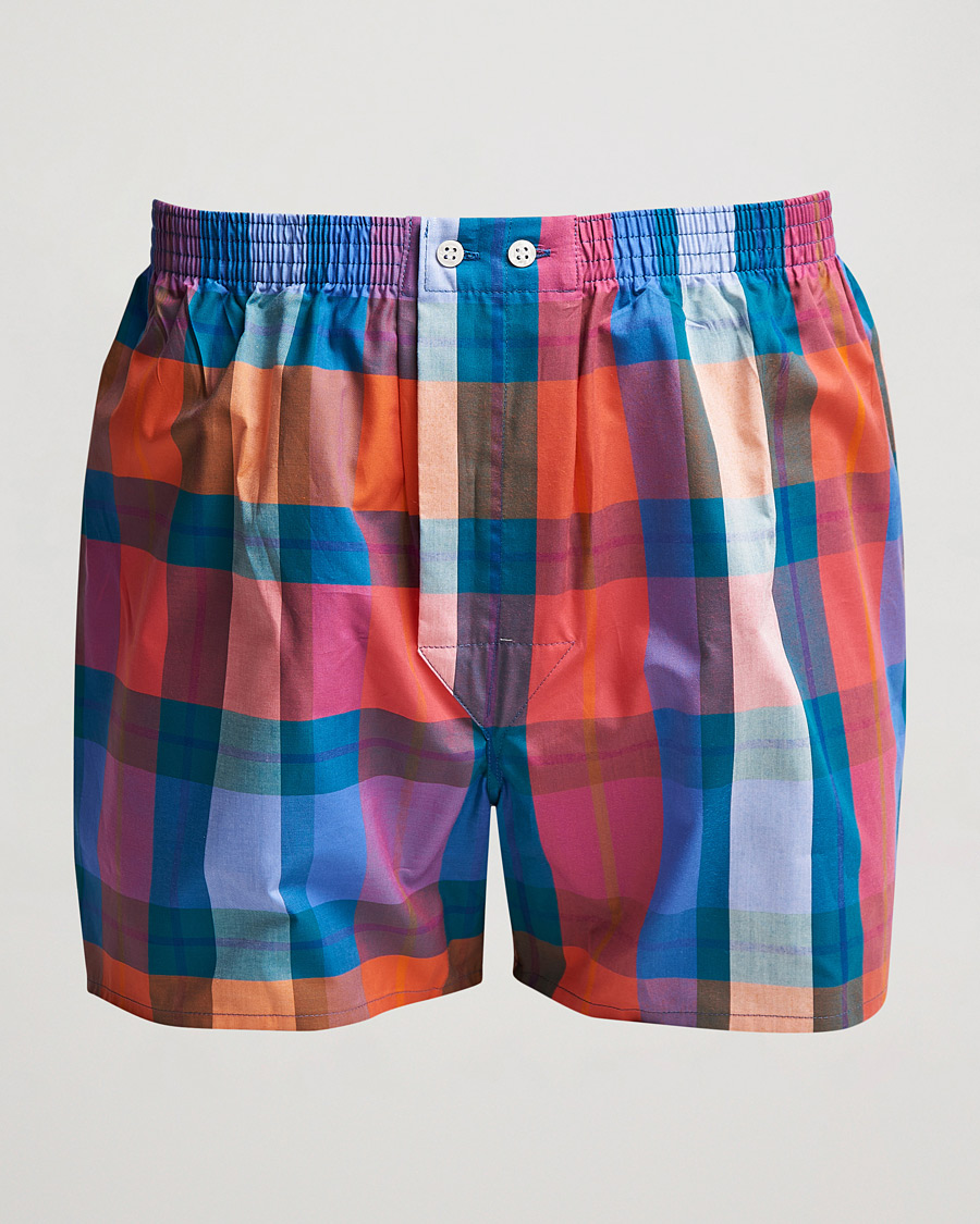 Homme | Sous-Vêtements Et Chaussettes | Derek Rose | Classic Fit Checked Cotton Boxer Shorts Multi