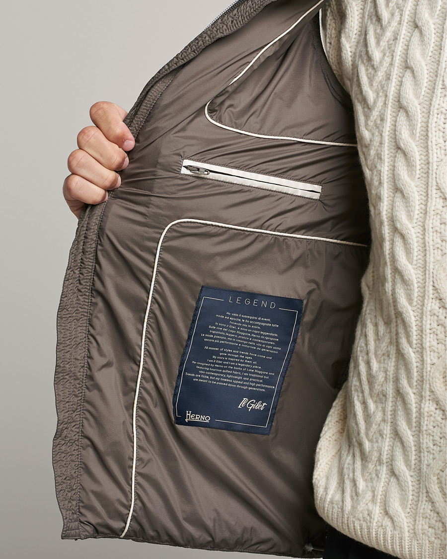 Homme | Manteaux Et Vestes | Herno | Nuage Down Vest Taupe