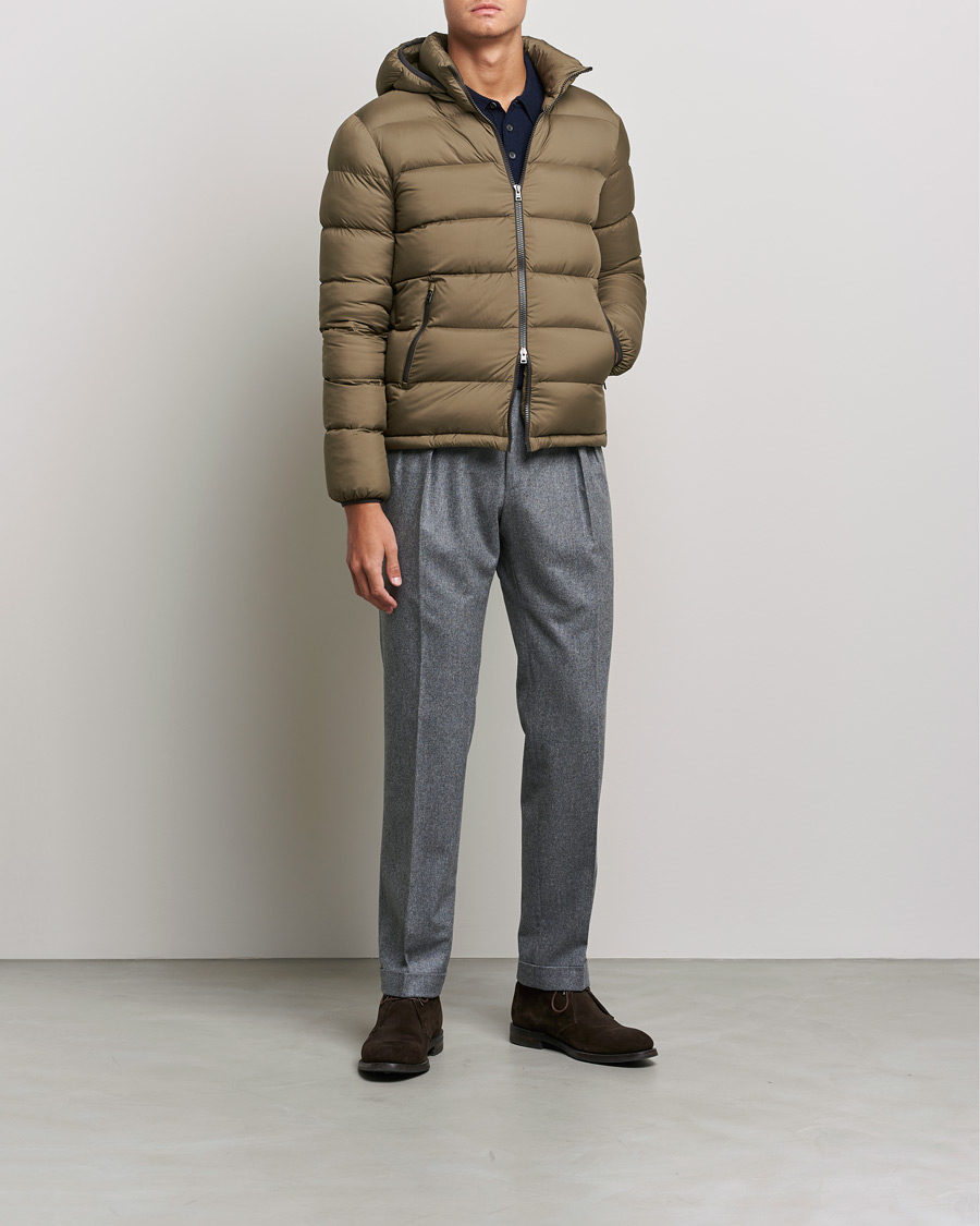 Homme | Manteaux Et Vestes | Herno | Matt Nylon Down Jacket Military Green
