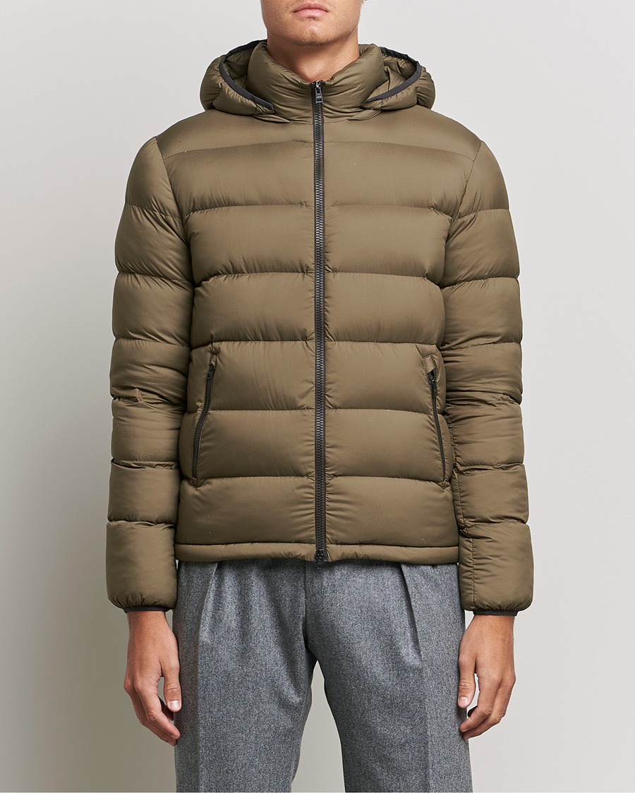 Homme | Manteaux Et Vestes | Herno | Matt Nylon Down Jacket Military Green