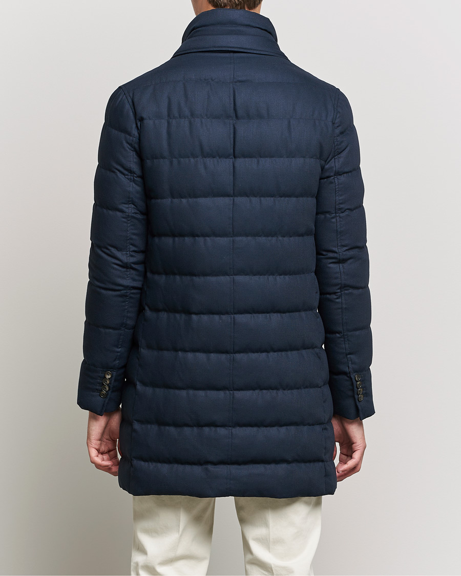Homme | Manteaux Et Vestes | Herno | Flannel Down Coat Navy