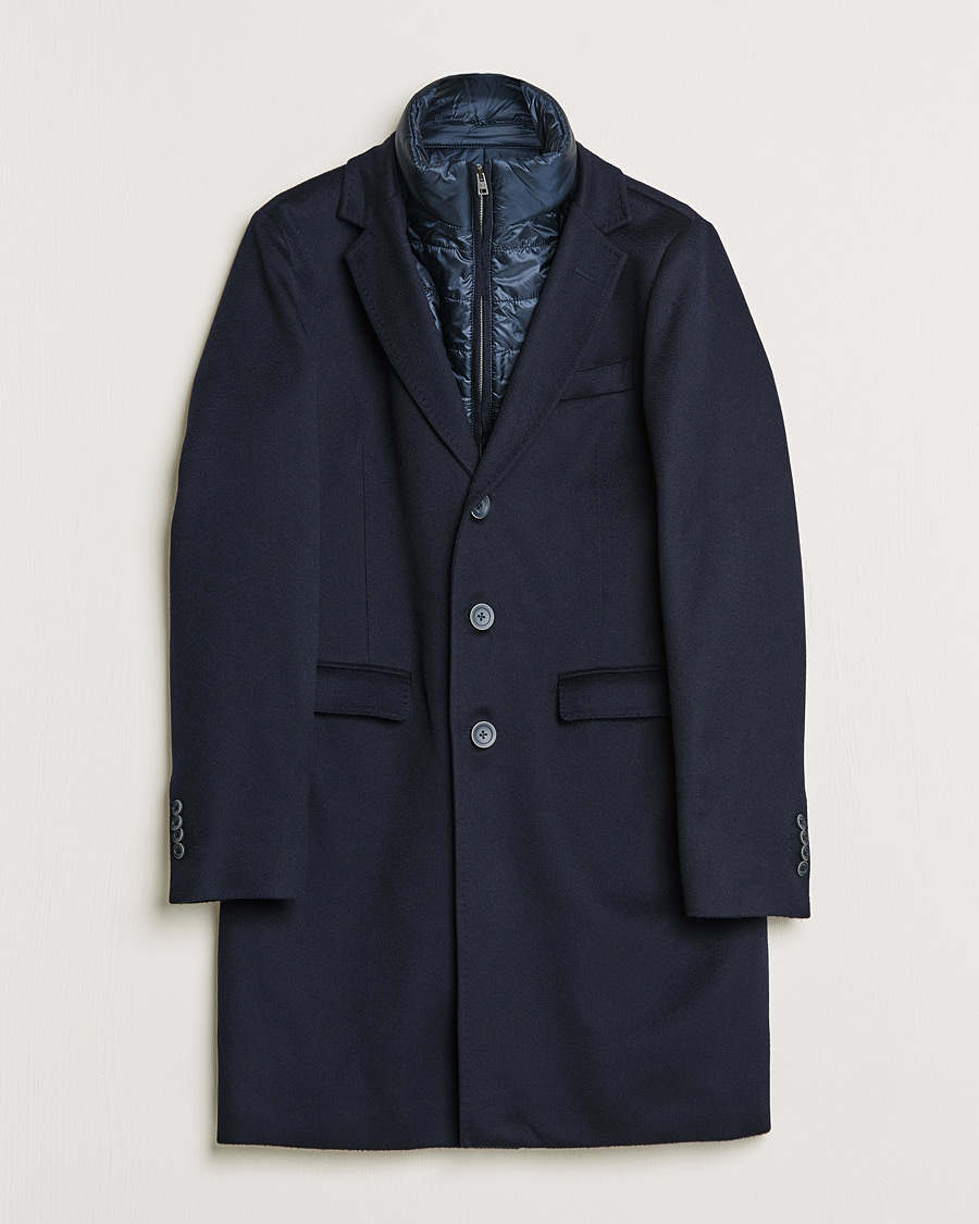 Homme | Manteaux Et Vestes | Herno | Cashmere Zip Coat Navy