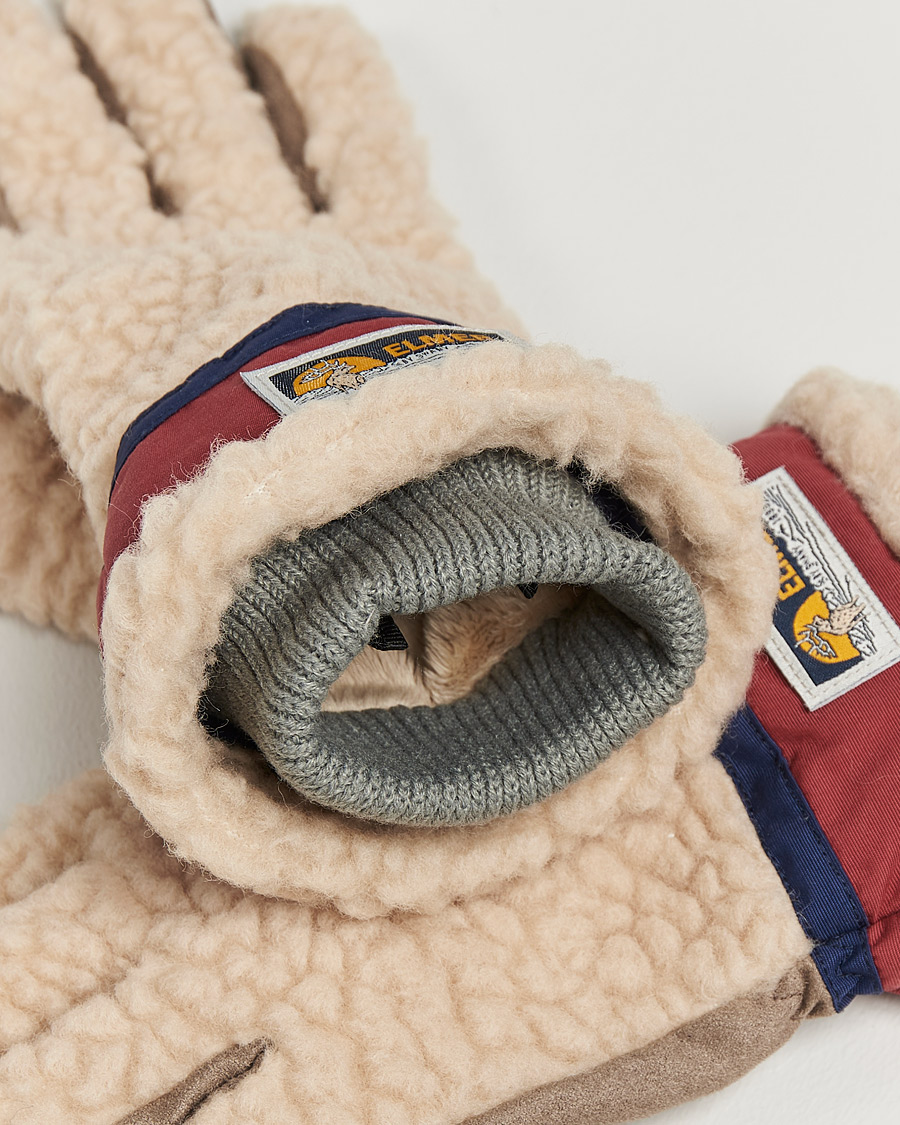 Homme | Elmer by Swany Sota Wool Teddy Gloves Beige/Wine | Elmer by Swany | Sota Wool Teddy Gloves Beige/Wine