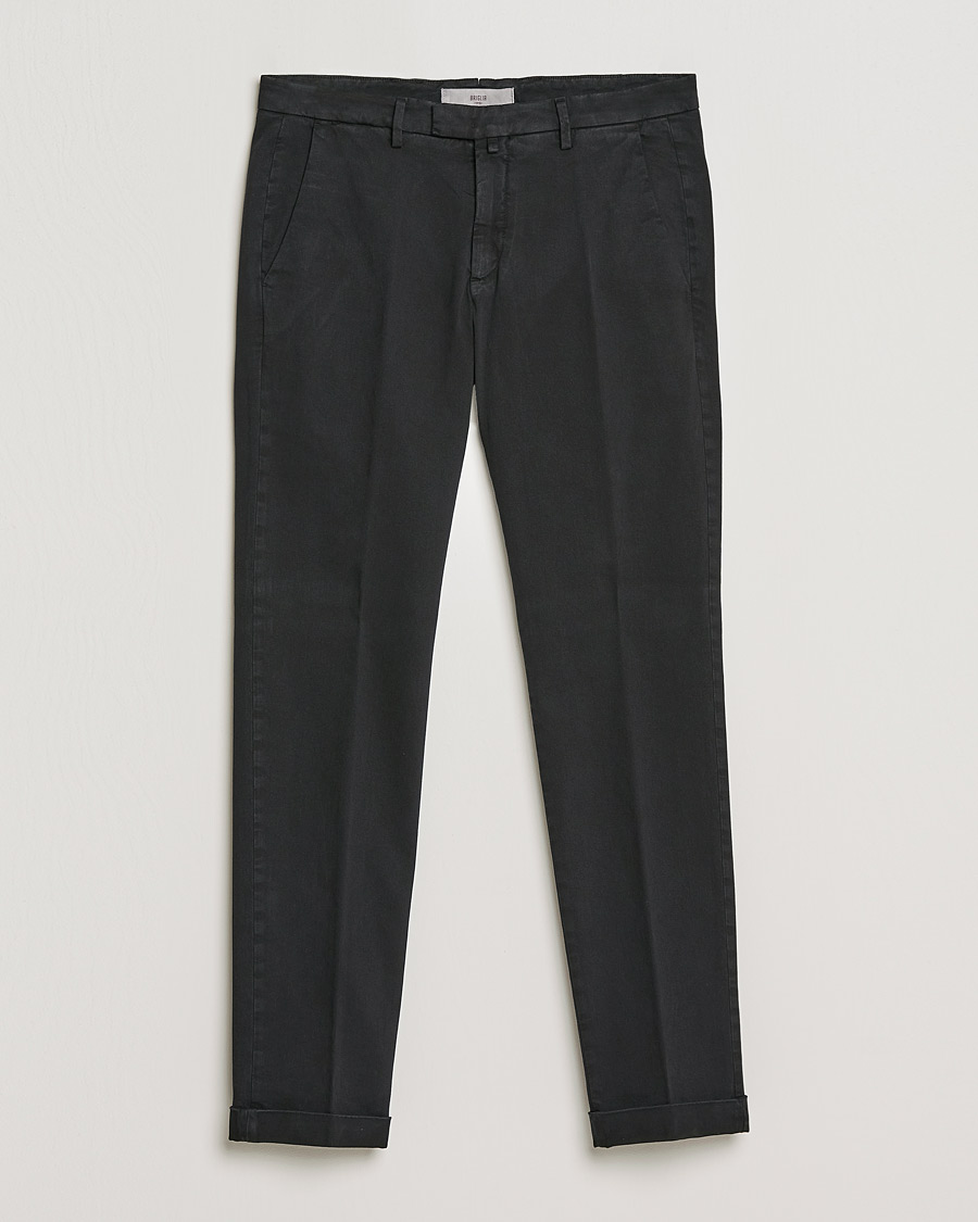 Homme | Pantalons | Briglia 1949 | Slim Fit Cotton Stretch Chino Black