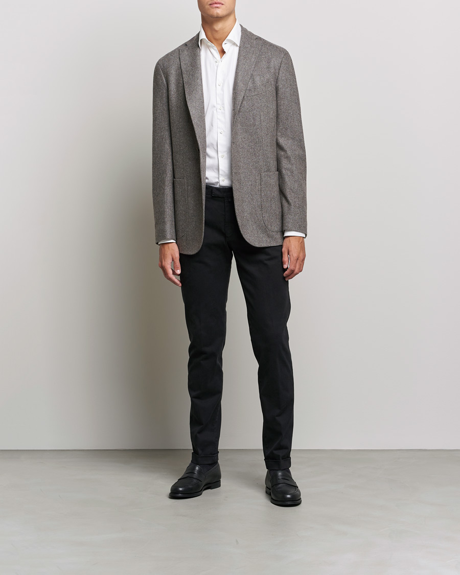 Homme | Pantalons | Briglia 1949 | Slim Fit Cotton Stretch Chino Black