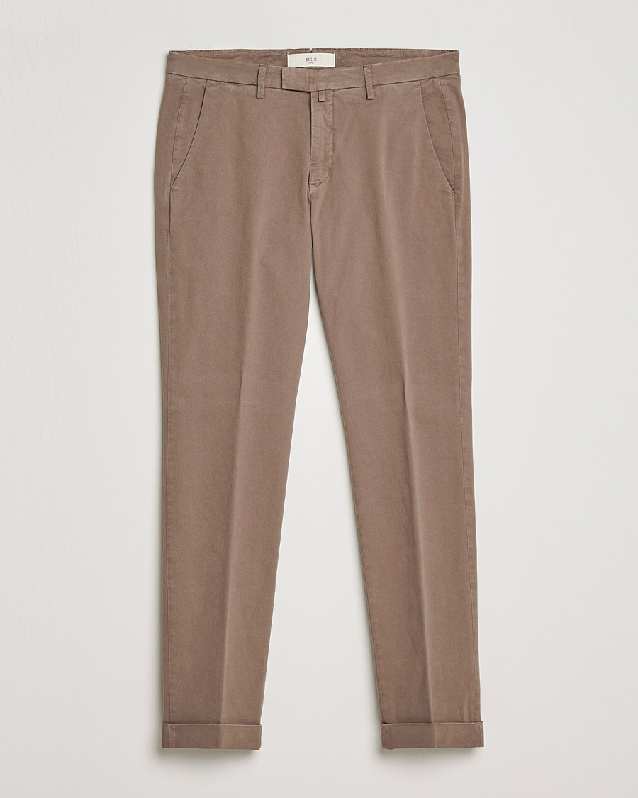 Homme | Pantalons | Briglia 1949 | Slim Fit Cotton Stretch Chino Taupe