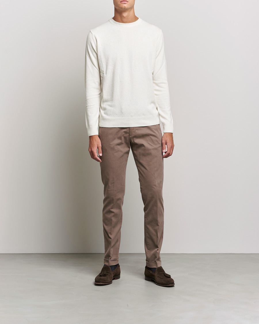 Homme | Pantalons | Briglia 1949 | Slim Fit Cotton Stretch Chino Taupe