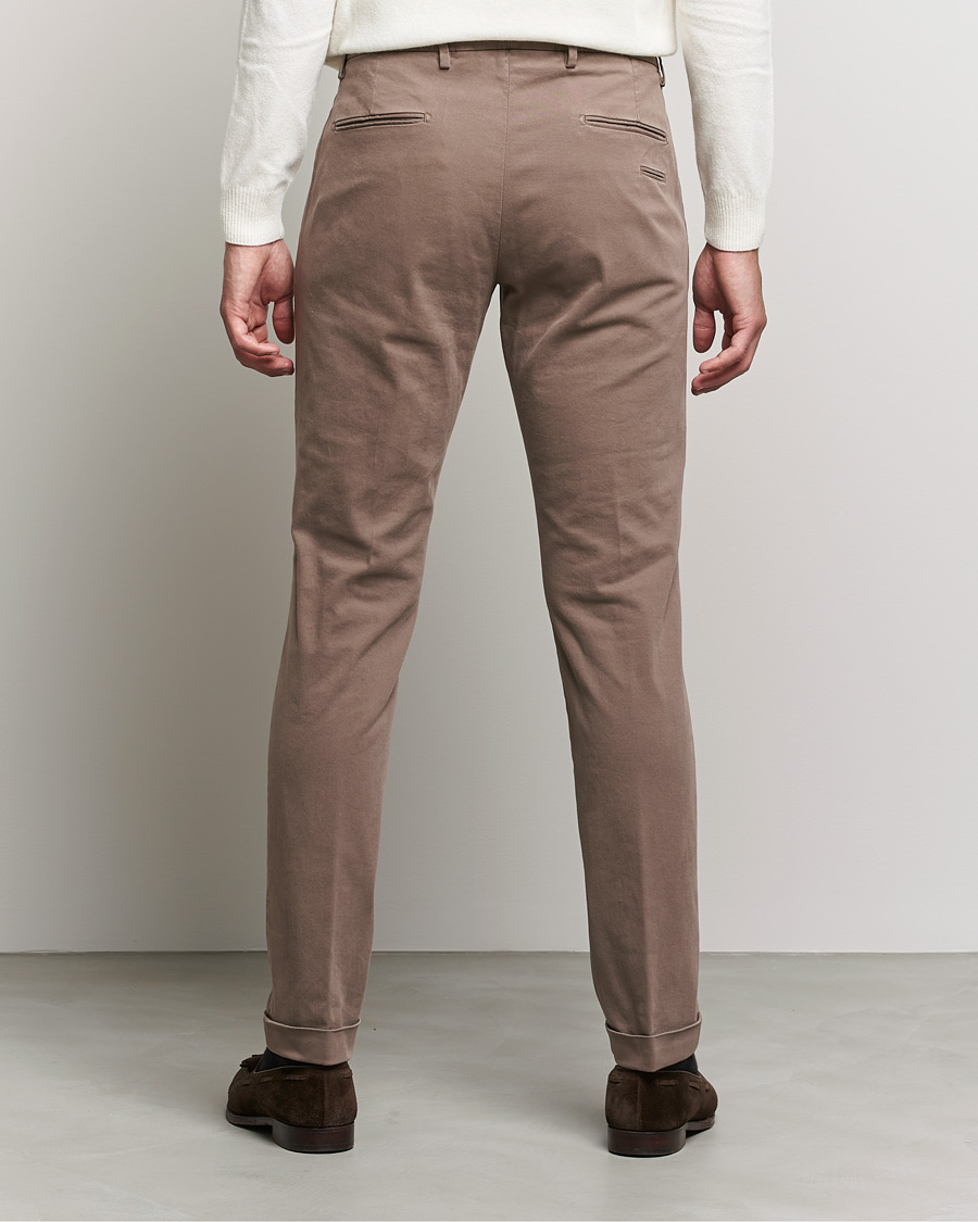 Homme | Pantalons | Briglia 1949 | Slim Fit Cotton Stretch Chino Taupe