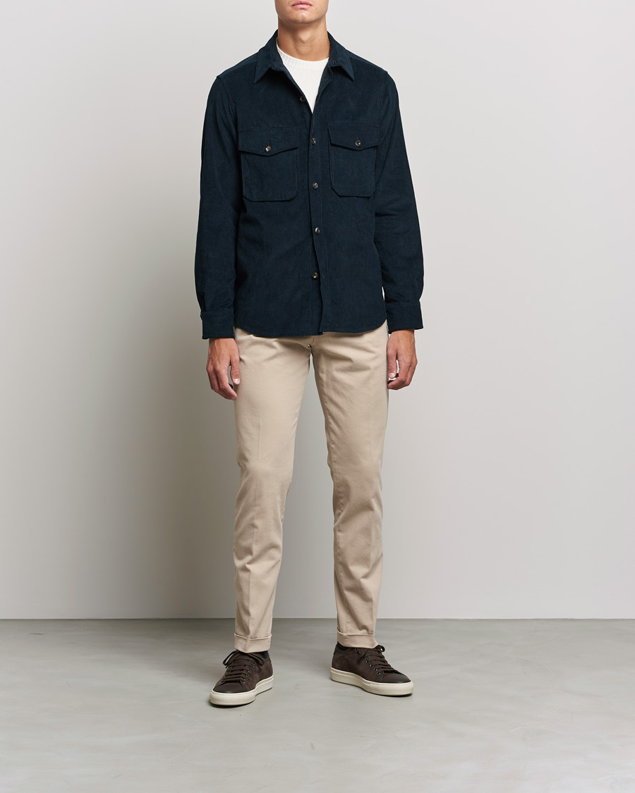 Homme | Pantalons | Briglia 1949 | Slim Fit Cotton Stretch Chino Beige