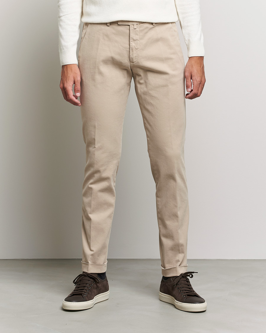 Homme | Pantalons | Briglia 1949 | Slim Fit Cotton Stretch Chino Beige