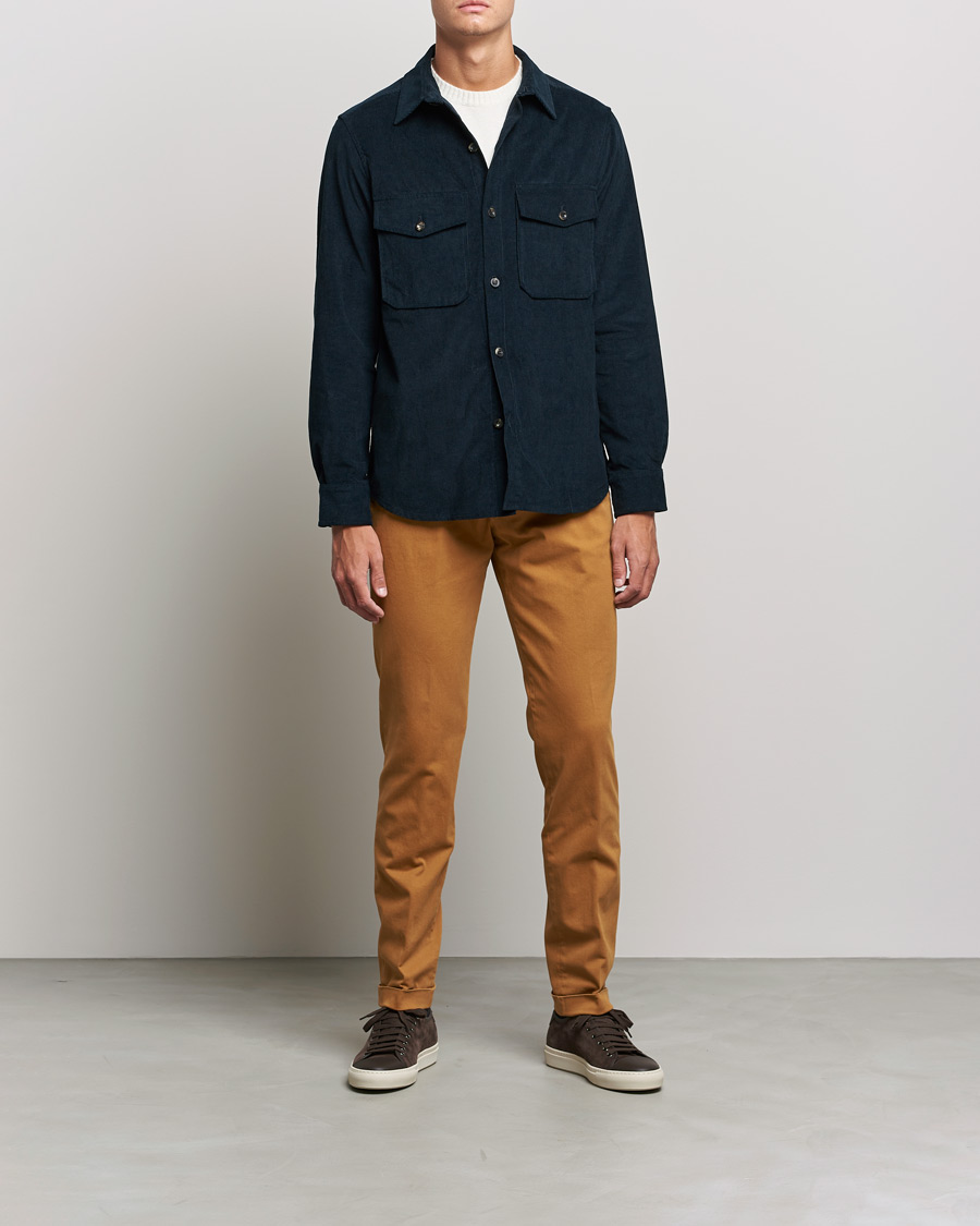 Homme | Pantalons | Briglia 1949 | Slim Fit Cotton Stretch Chino Golden Brown