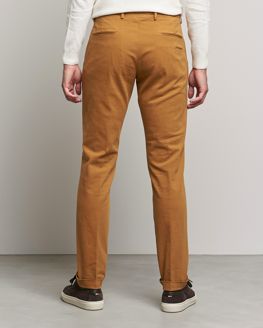 Homme | Pantalons | Briglia 1949 | Slim Fit Cotton Stretch Chino Golden Brown