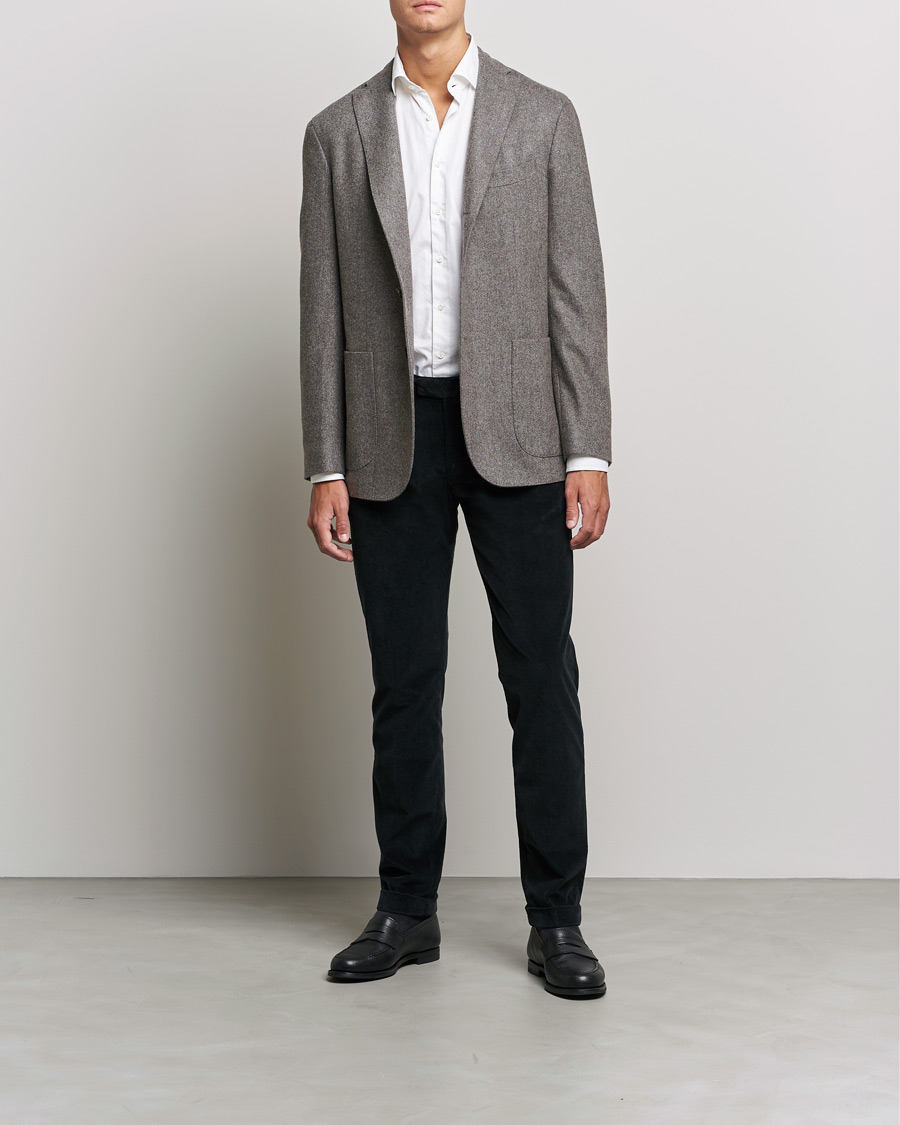 Homme | Pantalons | Briglia 1949 | Slim Fit Corduroy Trousers Black