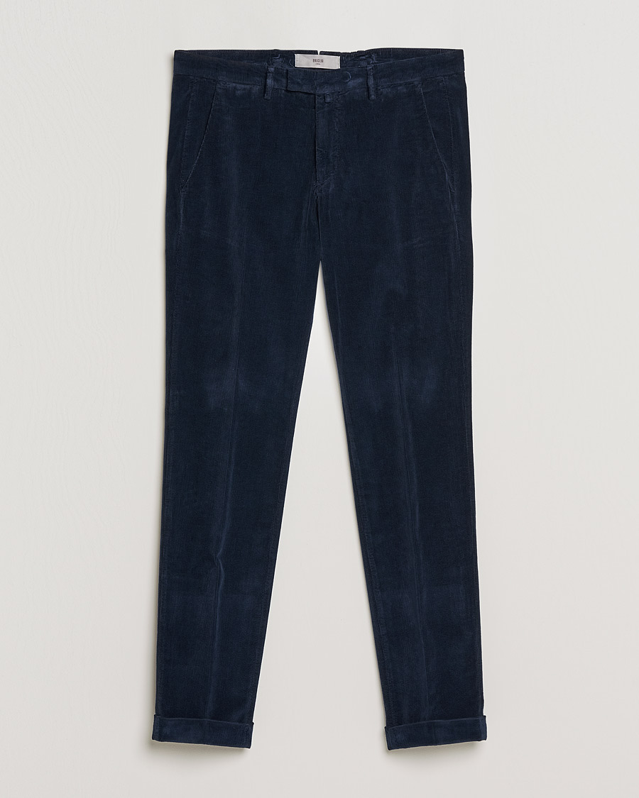 Homme | Pantalons | Briglia 1949 | Slim Fit Corduroy Trousers Navy