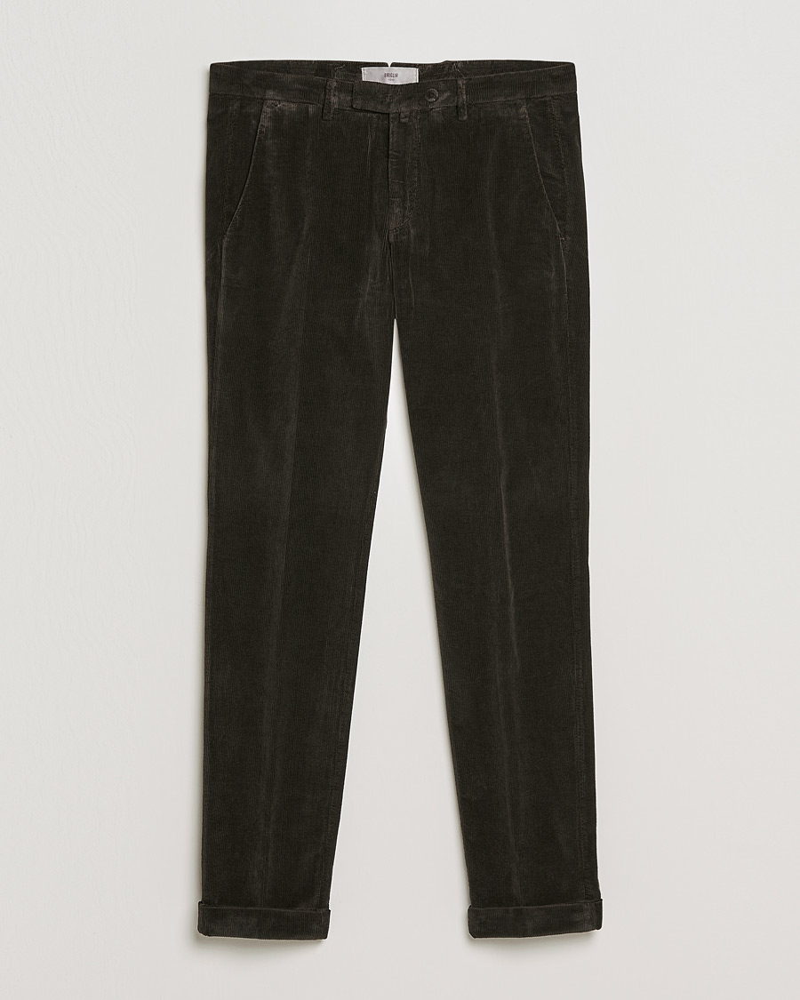 Homme | Pantalons | Briglia 1949 | Slim Fit Corduroy Trousers Dark Brown
