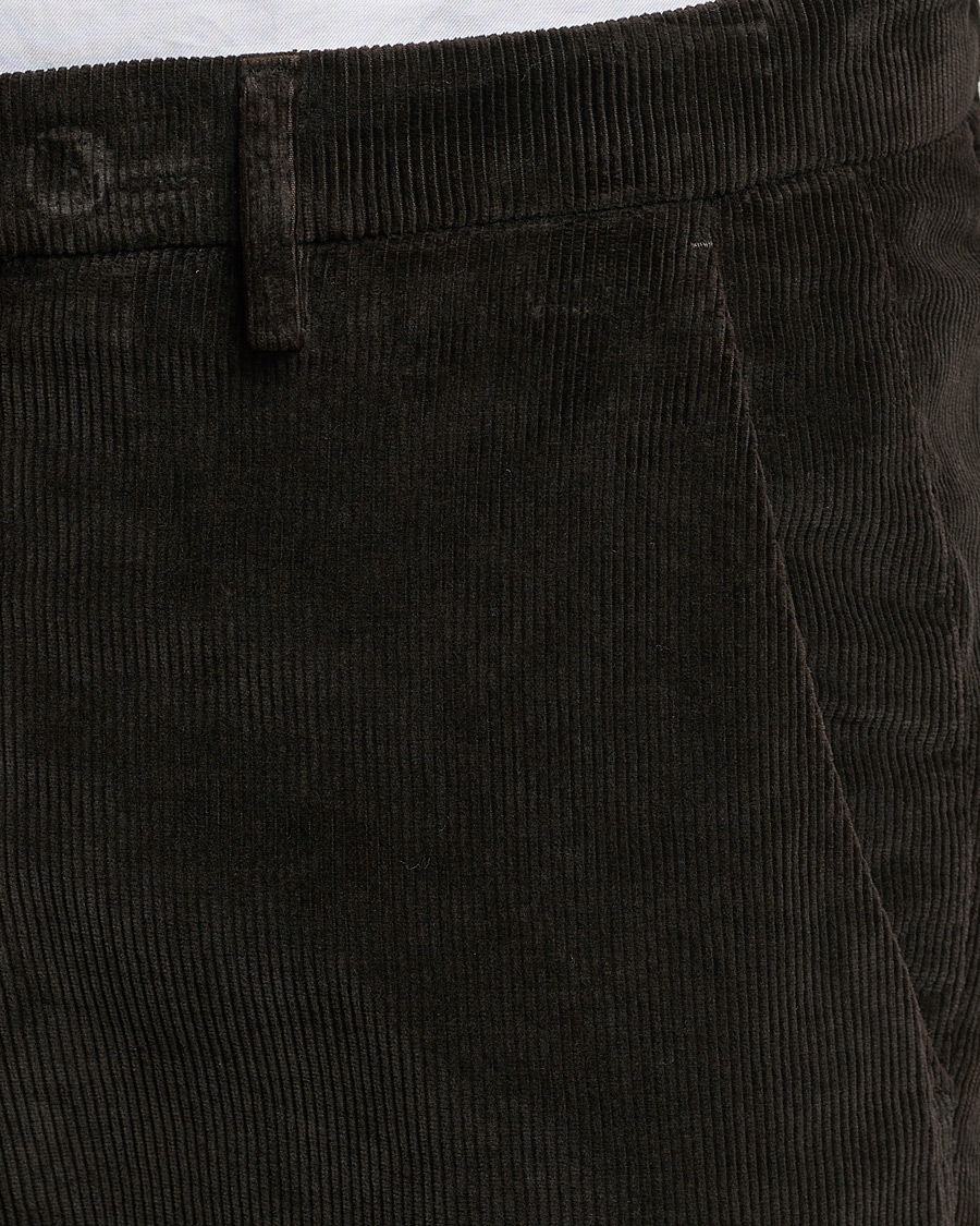 Homme | Pantalons | Briglia 1949 | Slim Fit Corduroy Trousers Dark Brown