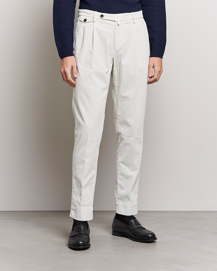 Homme | Pantalons | Briglia 1949 | Easy Fit Corduroy Trousers Off White