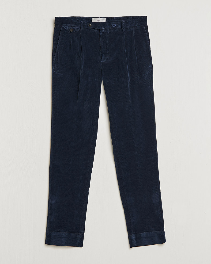 Homme | Pantalons | Briglia 1949 | Easy Fit Corduroy Trousers Navy