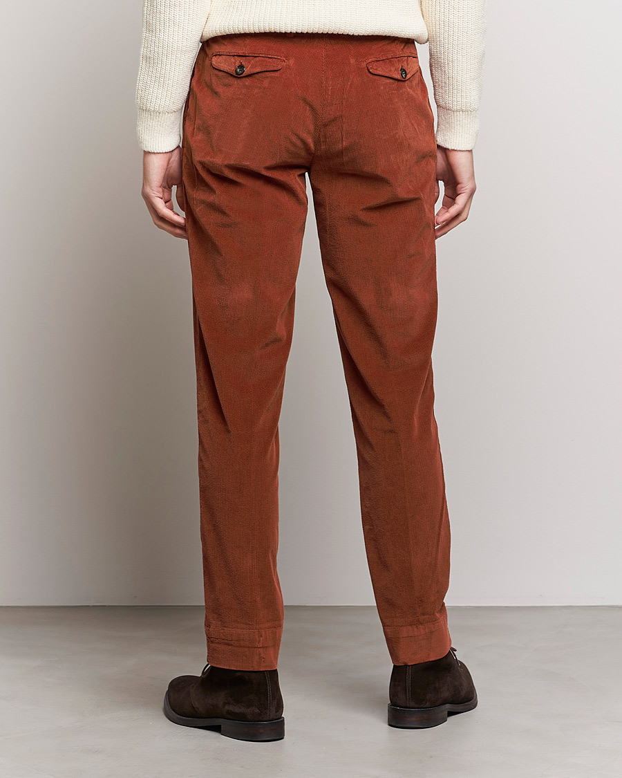 Homme | Pantalons | Briglia 1949 | Easy Fit Corduroy Trousers Rust Red