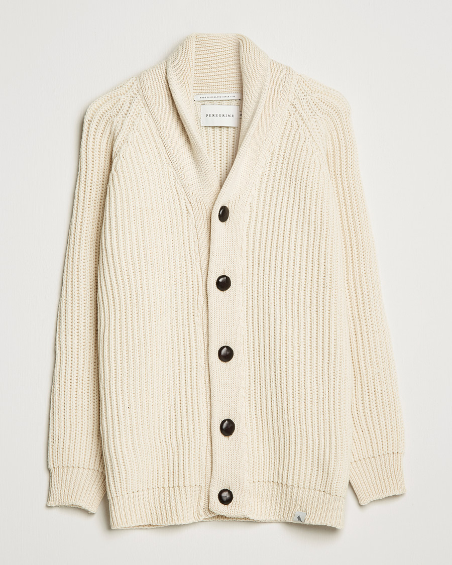 Homme | Pulls Et Tricots | Peregrine | Wilkinson Ribbed Wool Cardigan Cream
