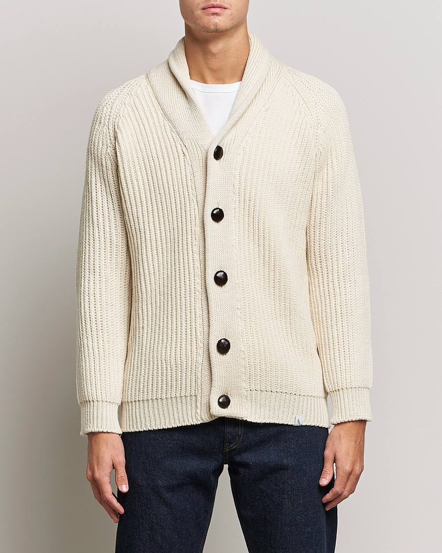 Homme | Pulls Et Tricots | Peregrine | Wilkinson Ribbed Wool Cardigan Cream