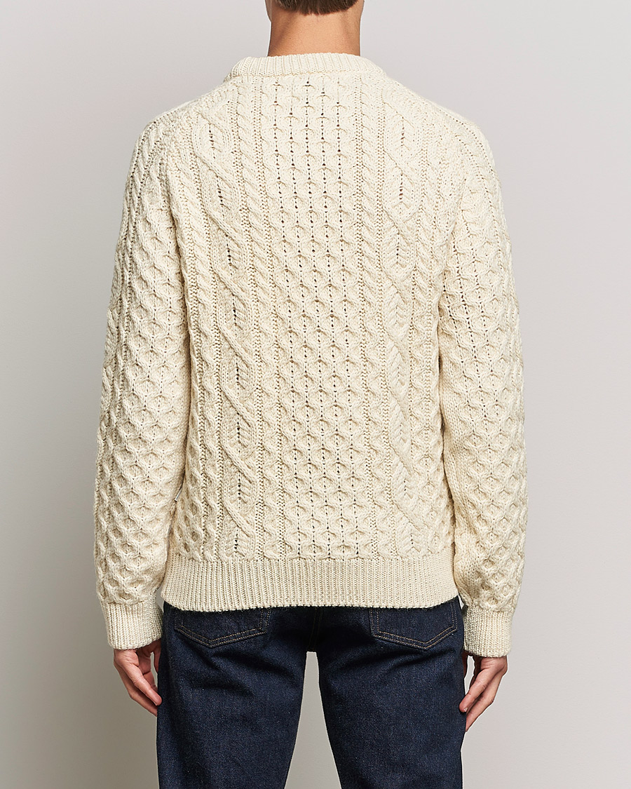 Homme | Pulls Et Tricots | Peregrine | Hudson Wool Aran Knitted Jumper Cream