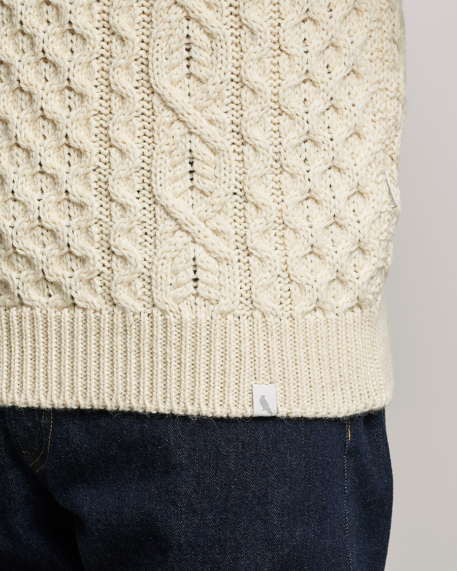 Homme | Pulls Et Tricots | Peregrine | Hudson Wool Aran Knitted Jumper Cream