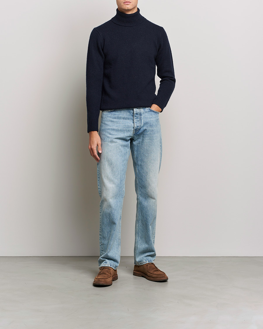 Homme | Pulls Et Tricots | Peregrine | Maker's Stitch Merino Polo Navy