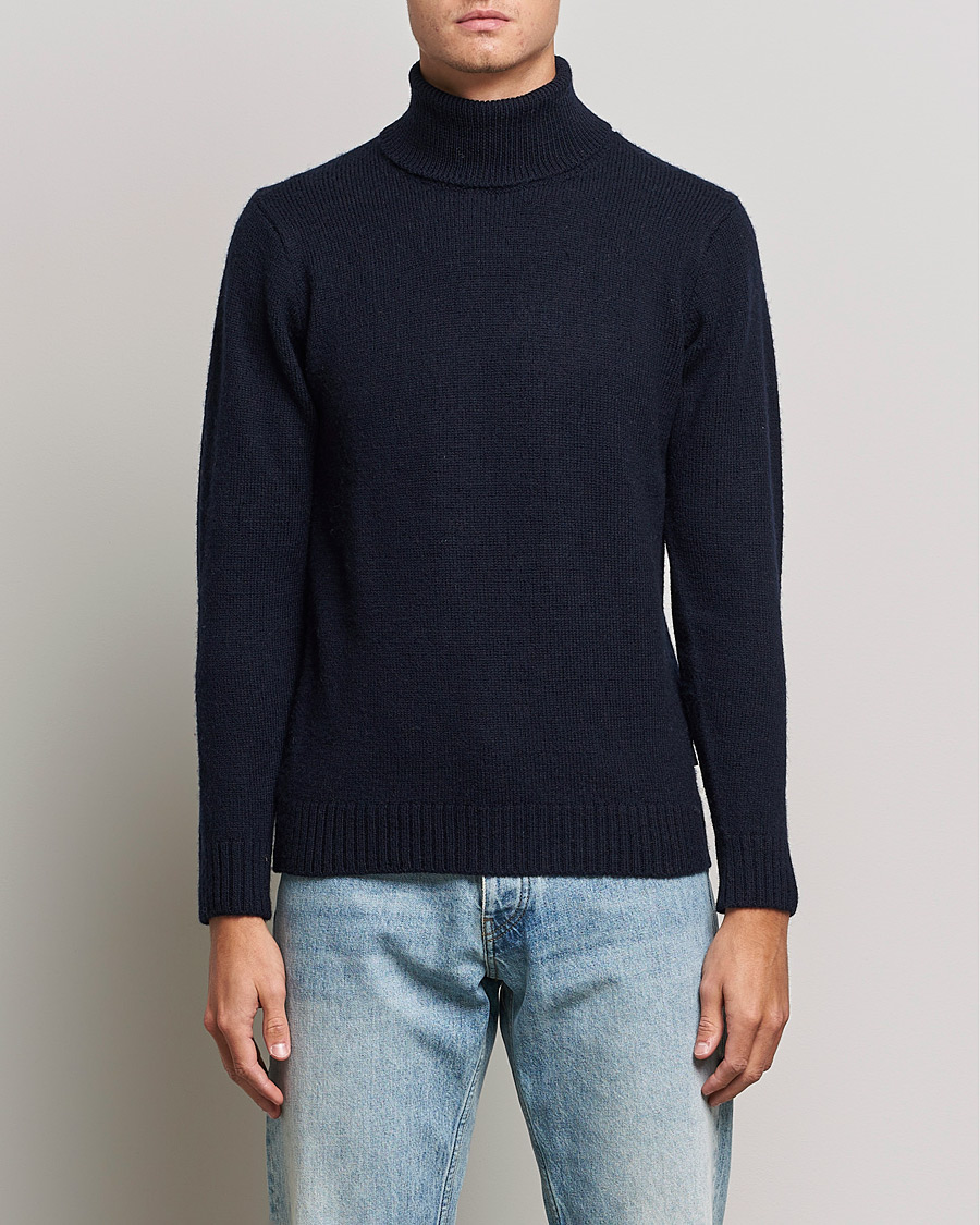 Homme | Pulls Et Tricots | Peregrine | Maker's Stitch Merino Polo Navy