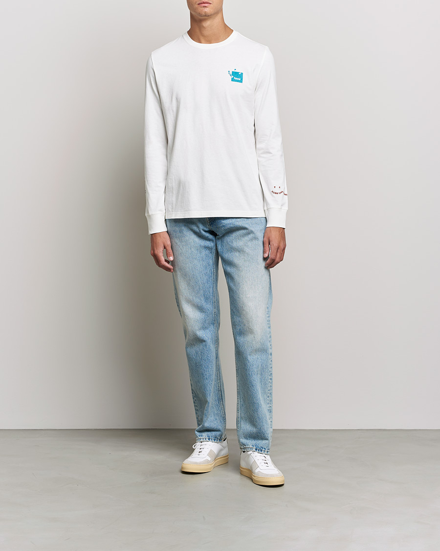 Homme | T-shirts | PS Paul Smith | Happy Face Long Sleeve T-Shirt White