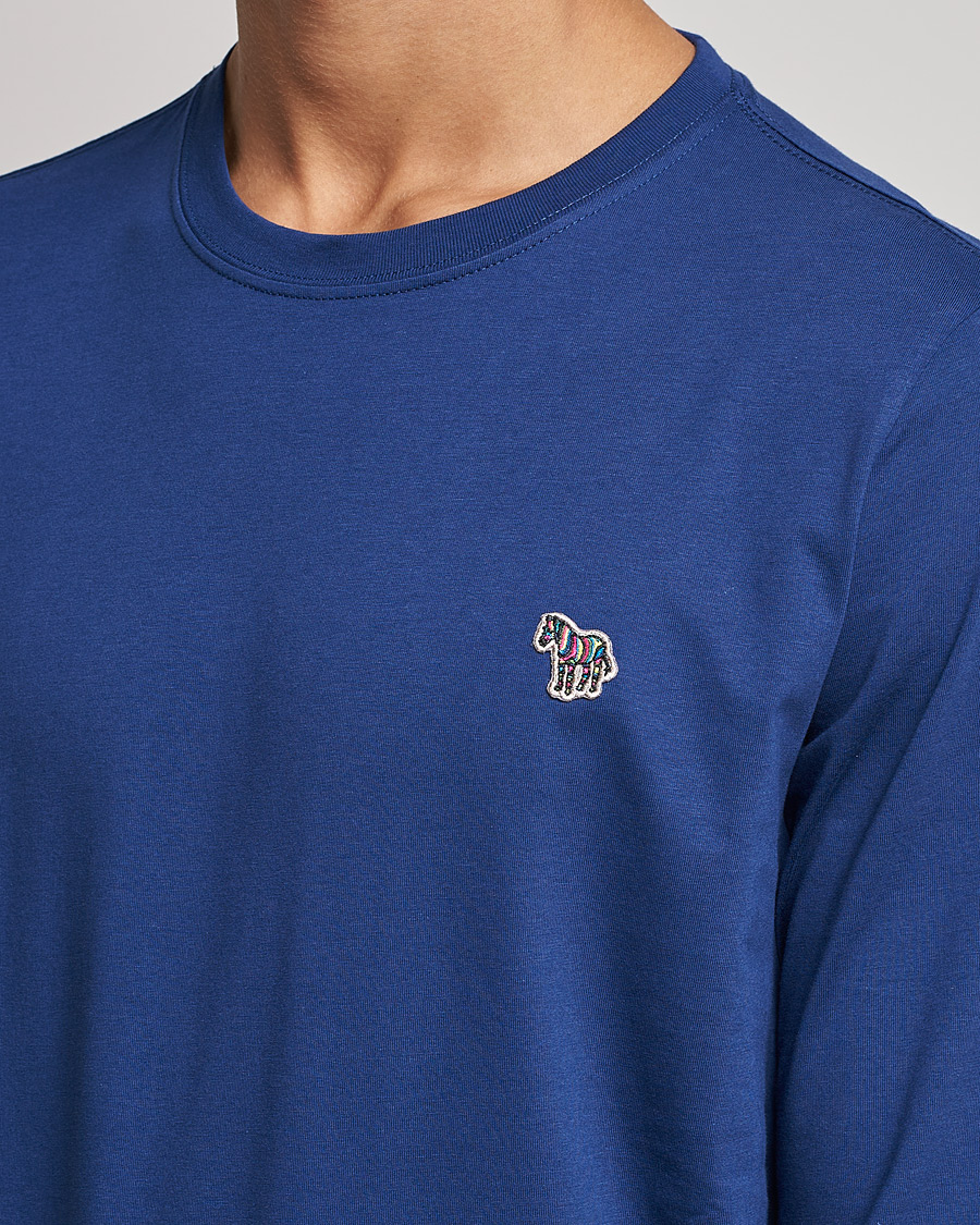 Homme | T-shirts | PS Paul Smith | Zebra Organic Cotton Long Sleeve T-Shirt Navy