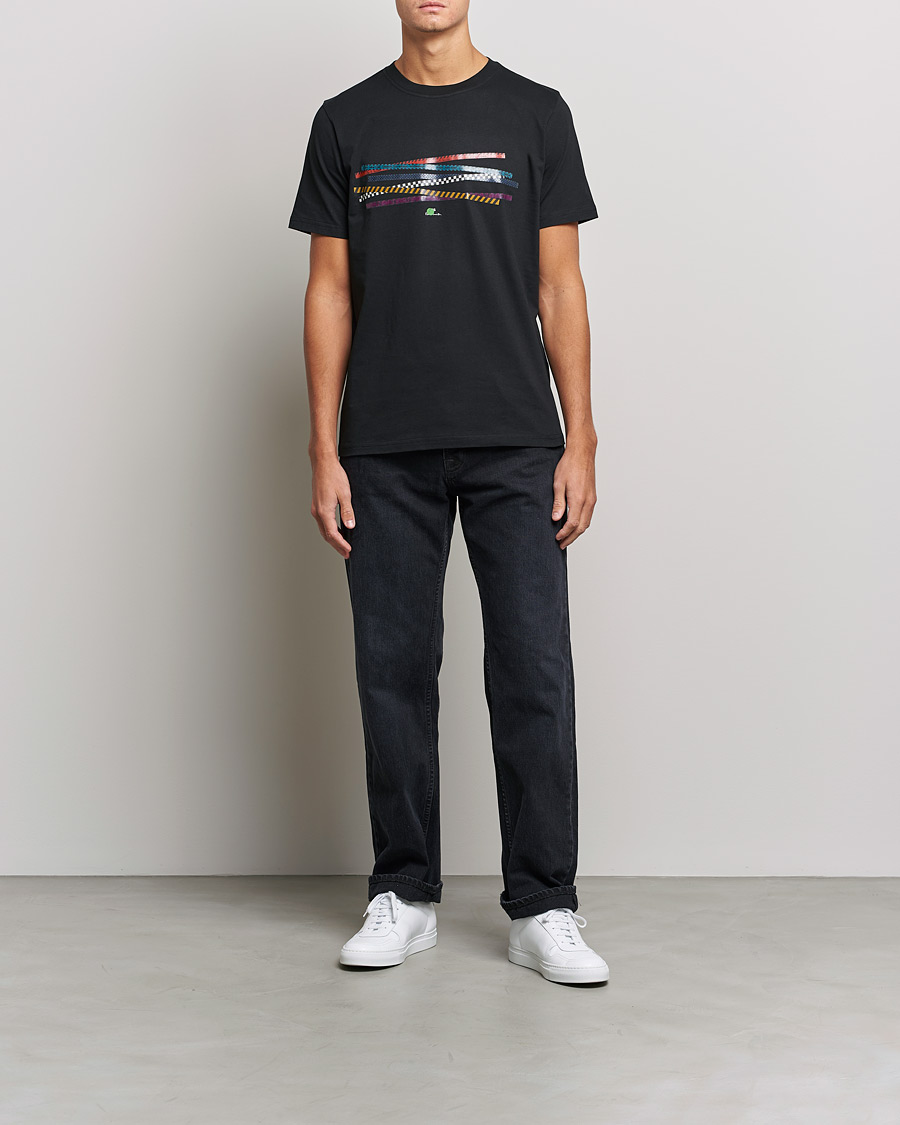 Homme | T-shirts | PS Paul Smith | Tapes Cotton T-Shirt Black