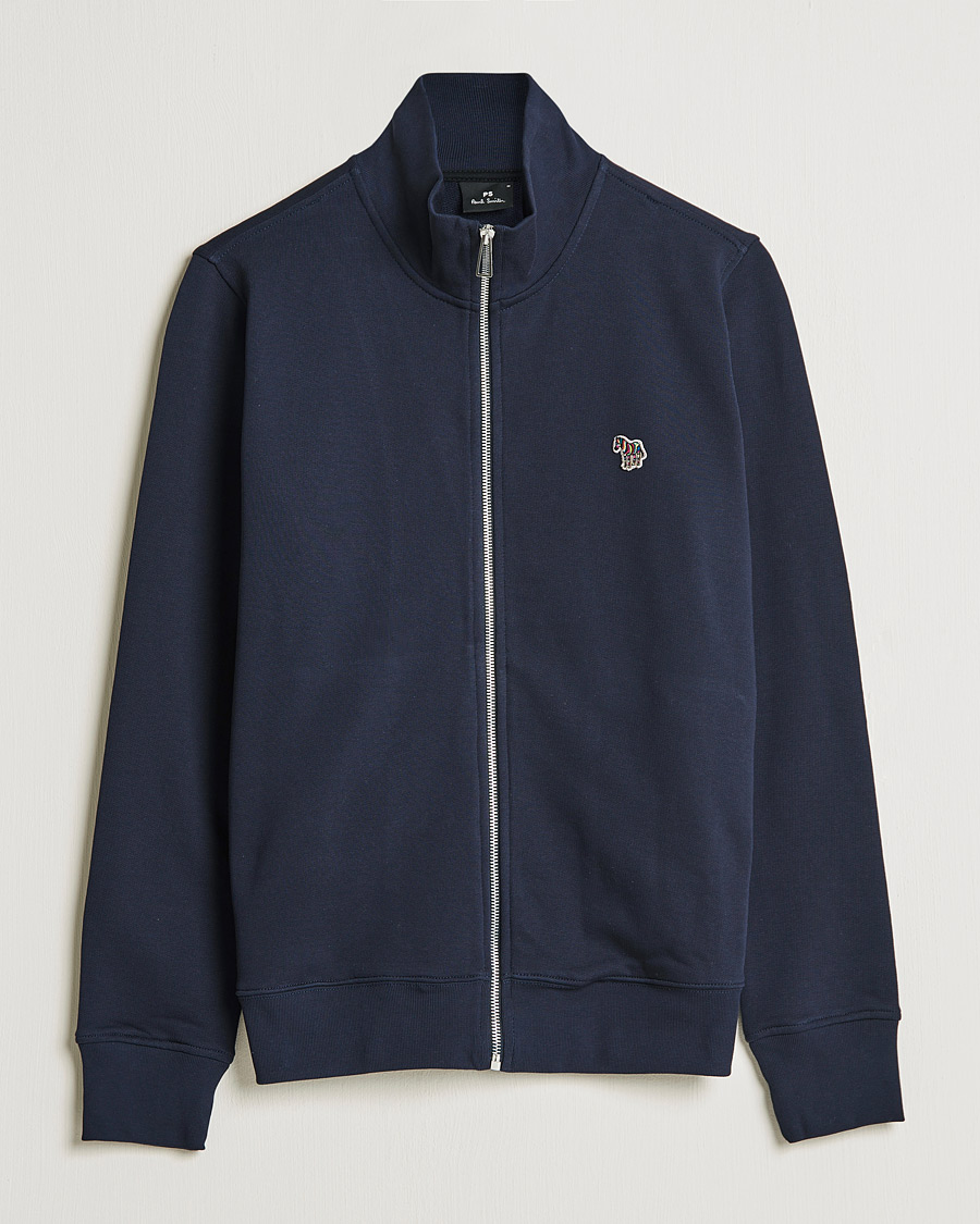 Homme | Pulls Et Tricots | PS Paul Smith | Organic Cotton Zebra Full Zip Sweater Navy