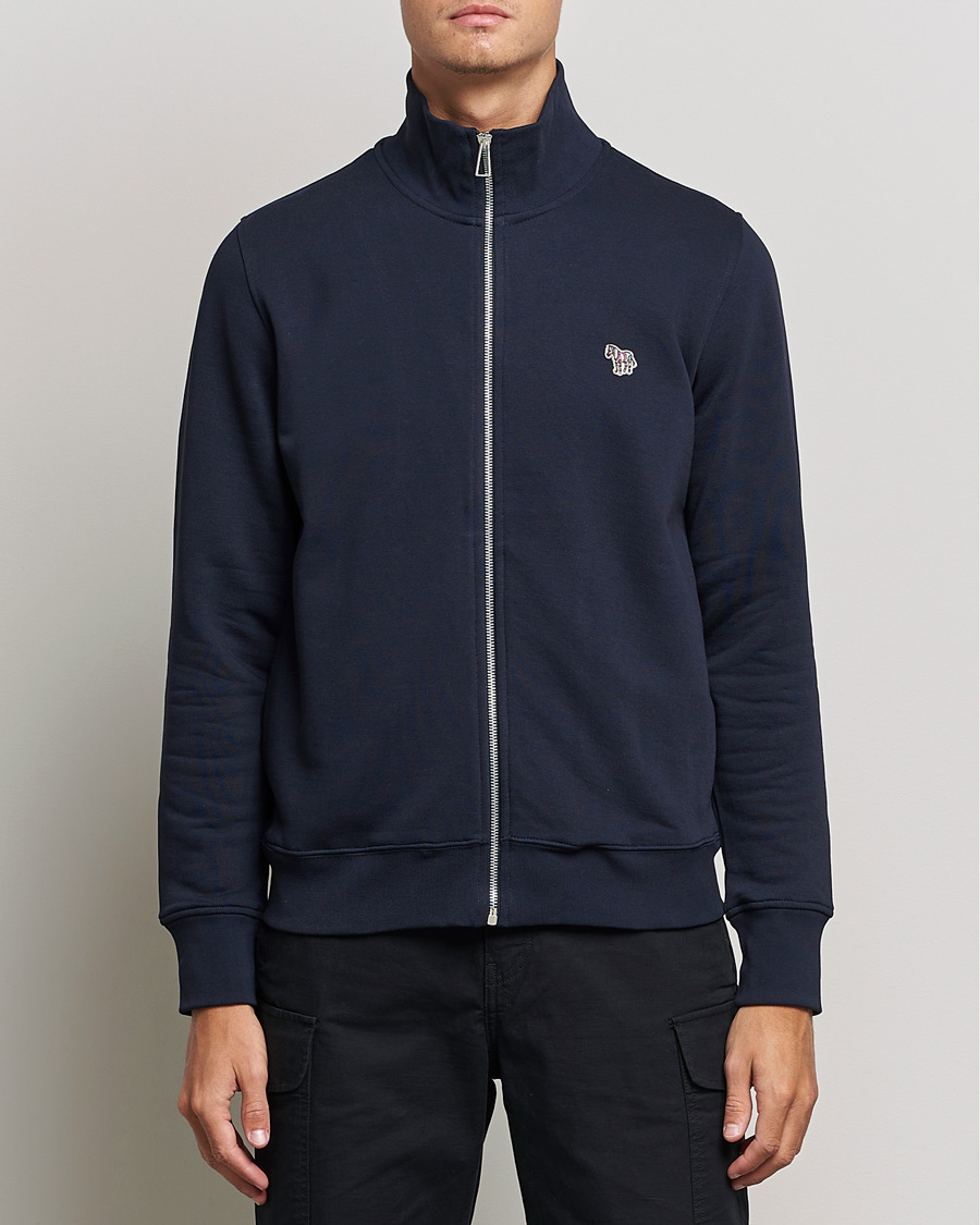 Homme | Pulls Et Tricots | PS Paul Smith | Organic Cotton Zebra Full Zip Sweater Navy