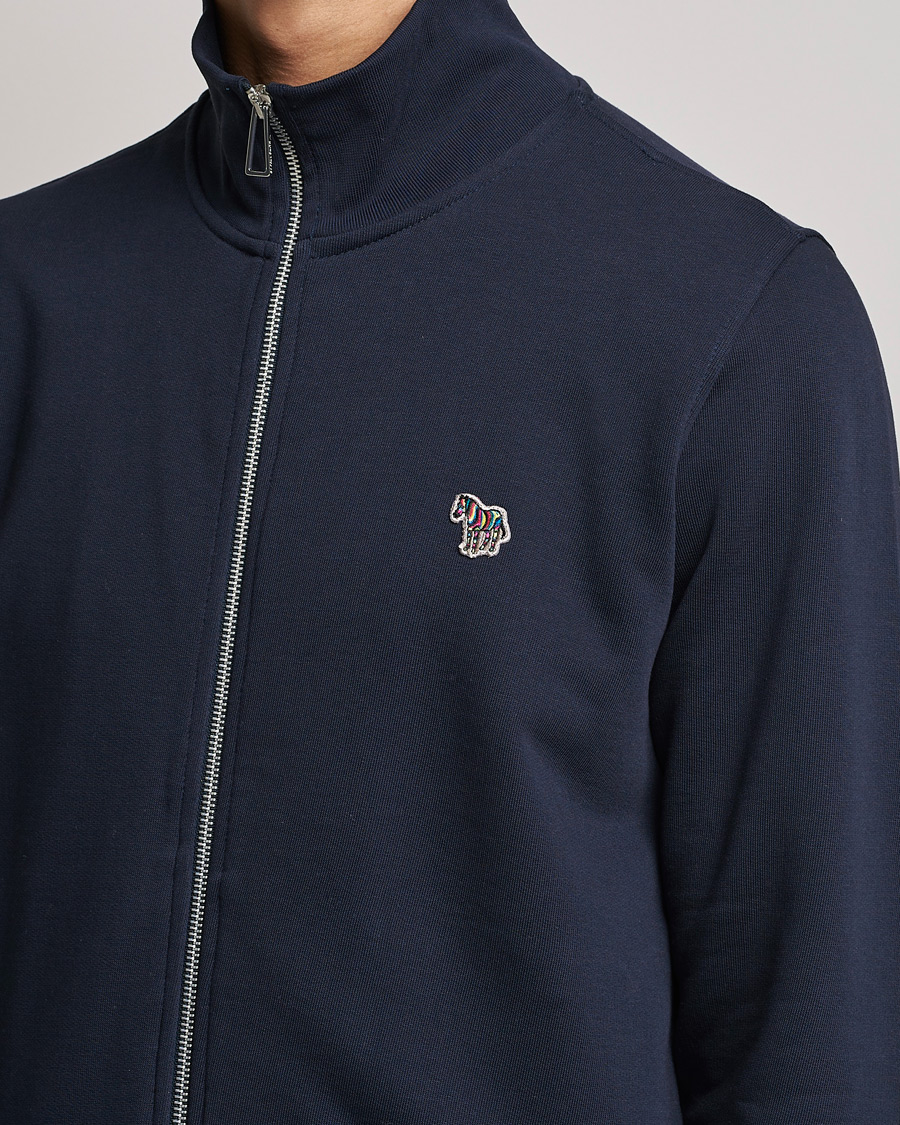 Homme | Pulls Et Tricots | PS Paul Smith | Organic Cotton Zebra Full Zip Sweater Navy