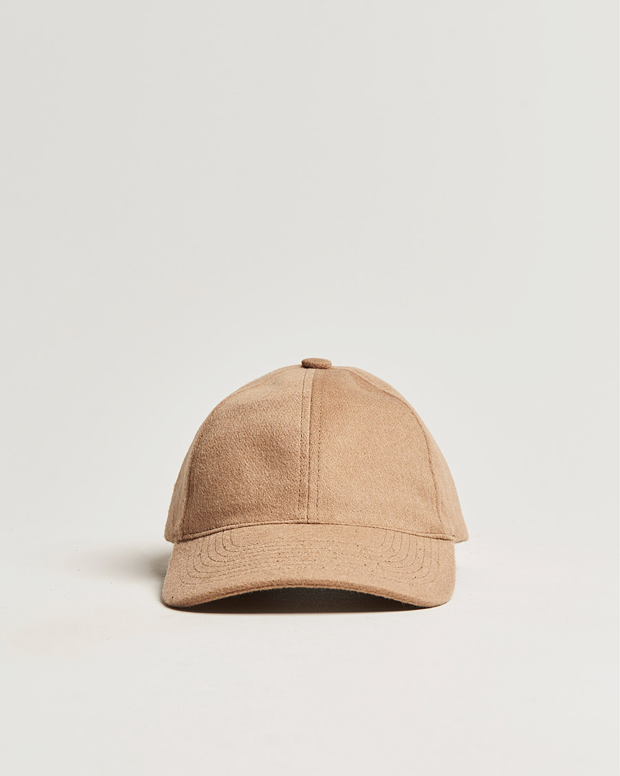 Homme | Varsity Headwear Cashmere Soft Front Baseball Cap Camel | Varsity Headwear | Cashmere Soft Front Baseball Cap Camel