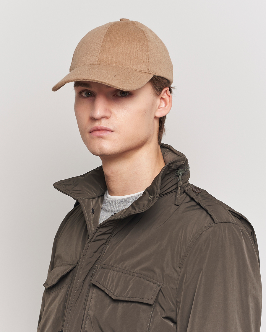 Homme | Accessoires | Varsity Headwear | Cashmere Soft Front Baseball Cap Camel